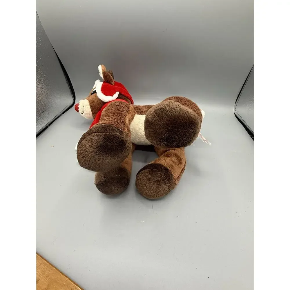 Dan Dee Rudolph Red Nosed Reindeer 12” Plush Winter Hat Scarf Christmas